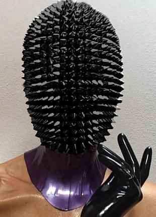 Шипованная маска черная. маска с шипами. маска в шпильках yousf