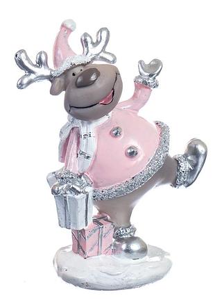 Статуэтка керамическая lefard олень санты 11х7х5 см 16001-011