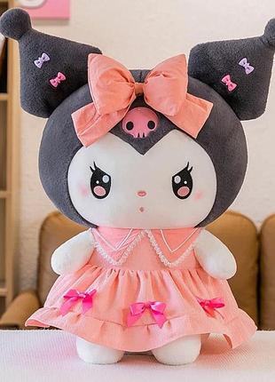 Мягкая игрушка куроми плюшевая из аниме в розовом платье 40 см