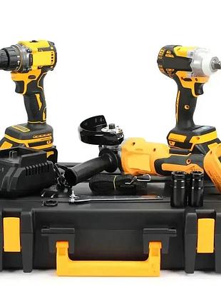 Набор 3в1 на аккумуляторах 48v шуруповерт гайковерт и болгарка