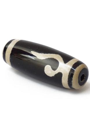 Талисман бусина дзи чёрная золотой ключ, амулет фен шуй, обереги фен шуй