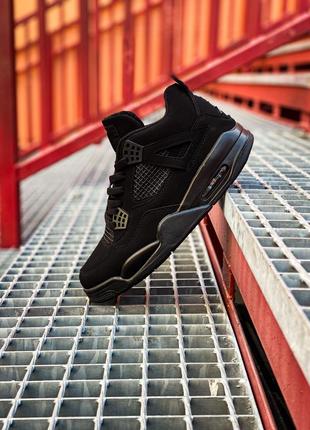 🖤nike air jordan 4 retro black cat🖤кроссовки найк джордан чёрные
