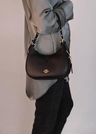 Coach kleo hobo black 22х17х9