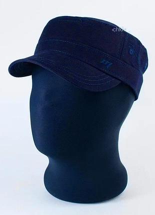 Мужская кепка немка из плотного коттона размер 57-58 58-59 тёмно синий m l