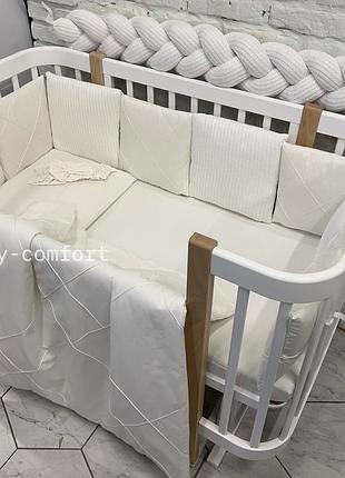 Комплект постільної білизни baby comfort "піке" білий