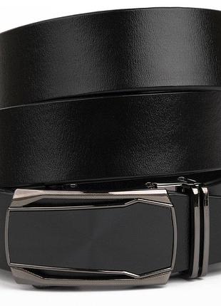 Ремінь чоловічий з рамкою з затемненого металу vintage 20277 чорний