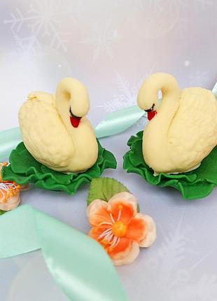 Фигурка из шоколада лебедь фигурка на торт украшения из бельгийского шоколада шоколадный декор игрушки