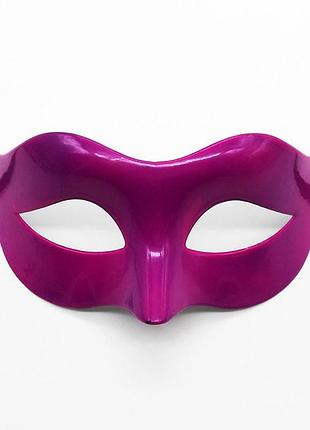 Маска карнавальная пластиковая one size малиновый