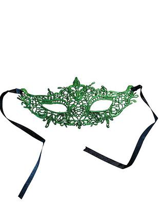 Бал маскарад маска one size зеленый