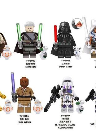 Фигурки, человечки звёздные войны star wars клоны 8 штук