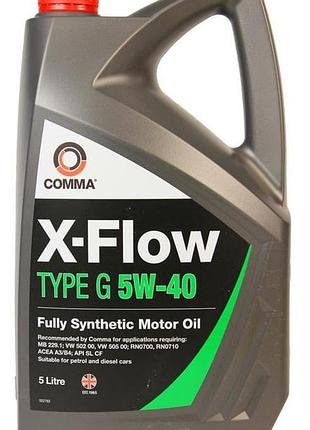 Масло моторное comma x-flow type g 5w40 5l, xfg5l