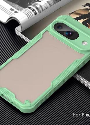Матовый противоударный чехол frosted-pc-airbag для google pixel 9 green