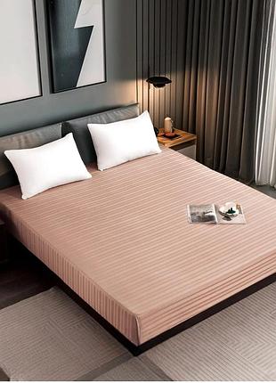 Простынь на резинке koloco 160 х 200+25 см (40169) розовый