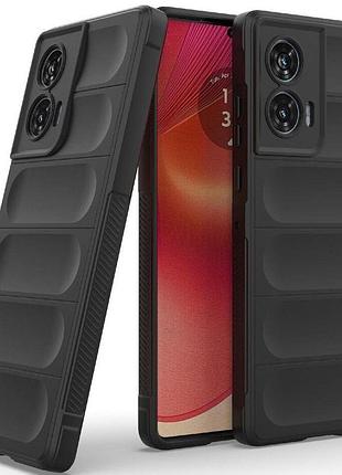 Противоударный силиконовый чехол для motorola edge 50 fusion black микрофибра