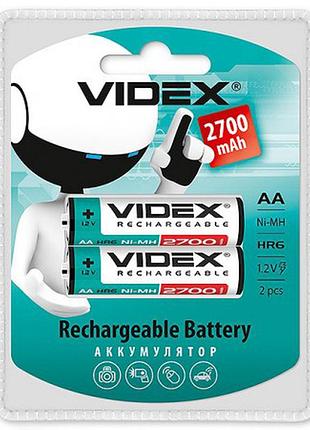Аккумулятор videx aa (r6) 2700mah 2 шт