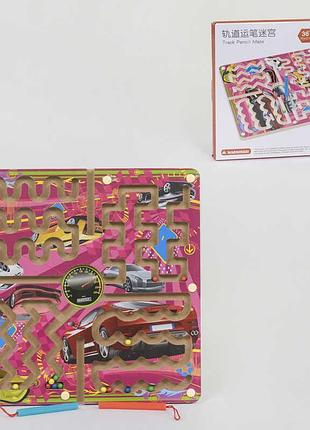 Іграшка дерев'яна гра лабіринт c 39990 (60) магнітний, в коробці