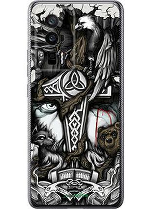 Чохол на xiaomi poco f5 pro 5g тату вікінг "4098u-3193-7673"