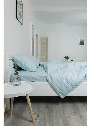 Постільна білизна сатин-страйп 1*1 blue-sky двоспальний євро