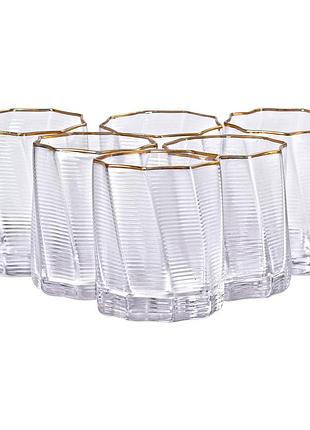 Набор из шести стаканов объемом 300 мл для лимонада, сока и коктейлей hp-16-16
