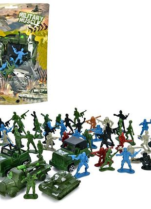 Cолдатики в наборах l-266 фигурки, техника 4 шт, в кульке 22,5-17,4 см