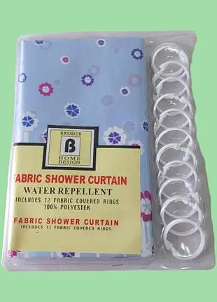 Штора для ванної та душа з поліестеру шторка для ванної з кільцями 170*180 cm