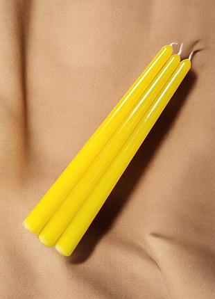 Столові свічки «класика витонченості», жовтий, без аромату