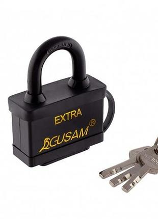 Замок навесной fzb 70 мм extra черный (16-49-004)