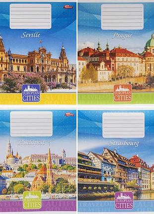 Зошити на 18 аркушів,широка лінія,10 шт в наборі