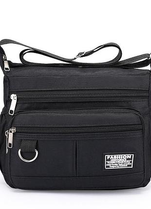 Водонепроницаемая мжская сумка через плечо instinct fashion black