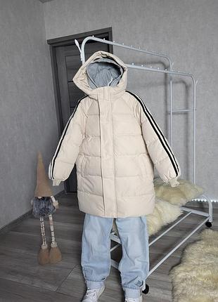 Объемный зимний пуфер, пальто детское, удлиненная куртка унисекс