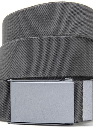 Текстильный ремень из серой пряжкой vintage 20534 серый