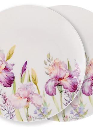 Набір порцелянових тарілок із 2 шт lefard іриси 20.5 см 924-789