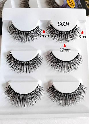 Набір накладних вій (3 пари) d04