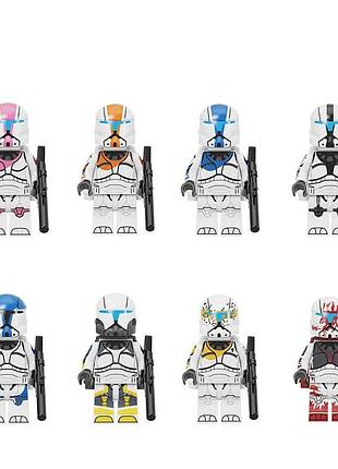 Фигурки конструктор человечки штурмовики звёздные войны стар ворс 8 штук