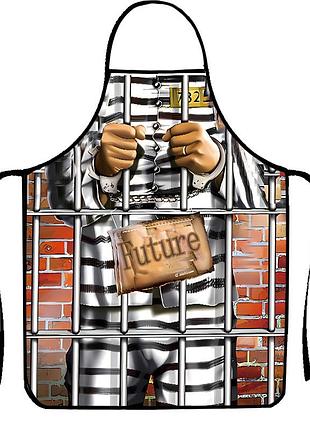 Прикольный фартук для мужчин future 80 на 60 см разноцветный