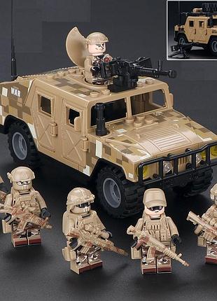 Конструктор фигурки военные спецназ swat солдаты с оружием полиция хаммер