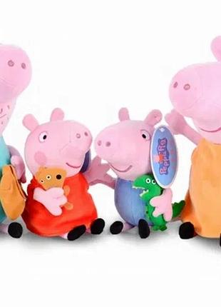 Игрушка свинка пеппа/джордж 30см peppa мама плюшевая семья/папа свин