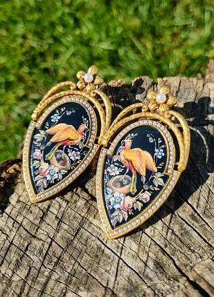 Роскошные серьги, палки в винтажном стиле викторианского возрождения