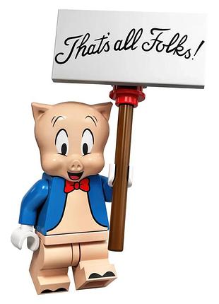 Мини фигурка человечки герои из мультфильмов луни тюнз шоу (the looney tunes show) свинка порки пиг