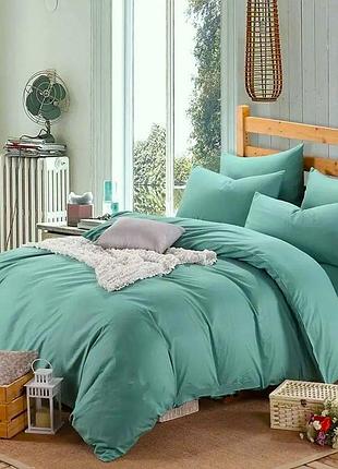 Постельное белье на резинке евро макси поплин люкс аква moonlight