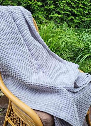 Пике сота, светло-серый (нав. 45*45см-2шт) плед 240*220см