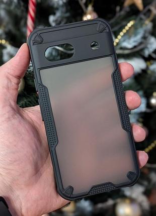 Матовый противоударный чехол frosted-pc-airbag для google pixel 8a