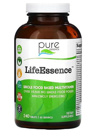 Pure essence, lifeessence, цельнопищевые мультивитамины, 240 таблеток