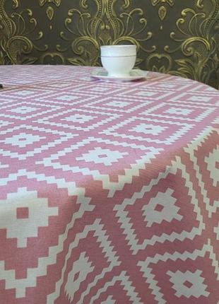 Скатертина тибет рожевий (140/180 см)