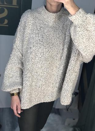 Обʼємний светер жіночий firenze italy mohair wool