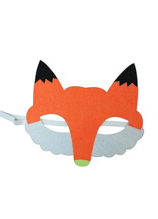 Детская маска лисица one size разноцветный
