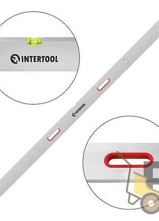 Правило-уровень 200 см, 2 капсулы, вертикальный и горизонтальный с ручками intertool mt-2120