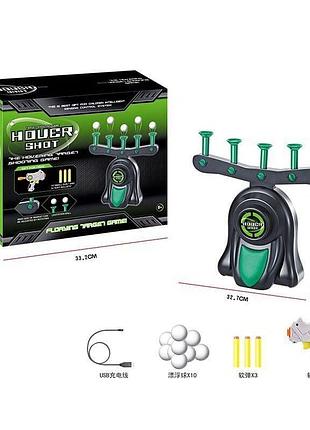 Пістолет з мішенню kd 777 (24/3) м'які патрони, літаючі кульки, у коробці - 6946615906549