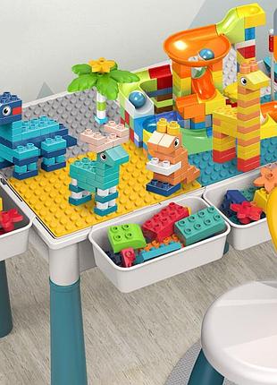 Ігровий столик з конструктором та стільчиком. ігровий стіл-трансформер. багатофункціональний дитячий ігровий стіл yousf