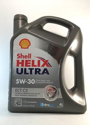 Масло моторное shell helix ultra ect c3 5w30 4l, 550046363